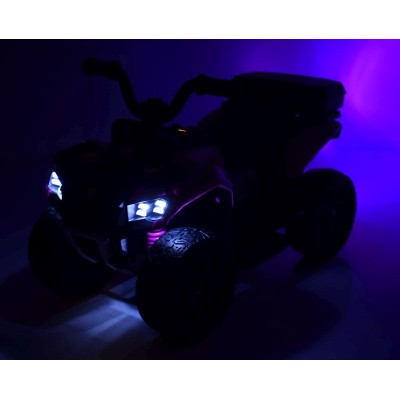 QUAD NA AKUMULATOR EXPLORER - PILOT, IMITACJA WYDECHU, MIĘKKIE KOŁA, SKÓRA/GTS1155