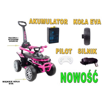QUAD NA AKUMULATOR, JEŹDZIK, ODPYCHACZ, PCHACZ -  POJAZD WIELOF. PILOT/APLIKACJA /915