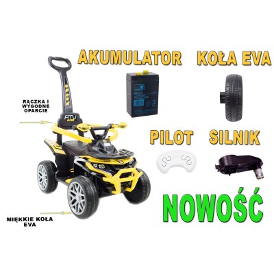 QUAD NA AKUMULATOR, JEŹDZIK, ODPYCHACZ, PCHACZ -  POJAZD WIELOF. PILOT/APLIKACJA /915