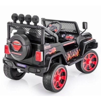 MEGA JEEP SUNSHINE, NAPĘD 4X4, 2X12V, WOLNY START/ MIĘKKIE KOŁA, BLUETOOTH, RADIO EXCLUSIVE/2388
