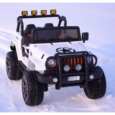 MEGA JEEP 4X4 Z REDUKTOREM NAPĘDU EXCLUSIVE, WOLNY START,MIĘKKIE KOŁA, 2x12V 10 Ah/WXE1688