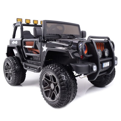 MEGA JEEP 4X4 Z REDUKTOREM NAPĘDU EXCLUSIVE, WOLNY START,MIĘKKIE KOŁA, 2x12V 10 Ah/WXE1688