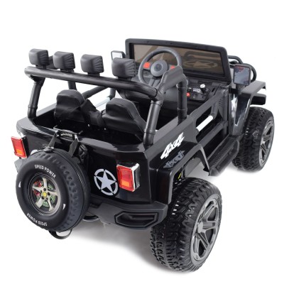 MEGA JEEP 4X4 Z REDUKTOREM NAPĘDU EXCLUSIVE, WOLNY START,MIĘKKIE KOŁA, 2x12V 10 Ah/WXE1688