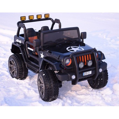 MEGA JEEP 4X4 Z REDUKTOREM NAPĘDU EXCLUSIVE, WOLNY START,MIĘKKIE KOŁA, 2x12V 10 Ah/WXE1688