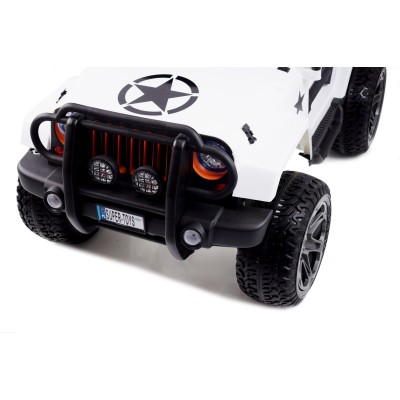 MEGA JEEP 4X4 Z REDUKTOREM NAPĘDU EXCLUSIVE, WOLNY START,MIĘKKIE KOŁA, 2x12V 10 Ah/WXE1688