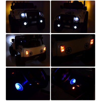 MEGA JEEP 4X4 Z REDUKTOREM NAPĘDU EXCLUSIVE, WOLNY START,MIĘKKIE KOŁA, 2x12V 10 Ah/WXE1688