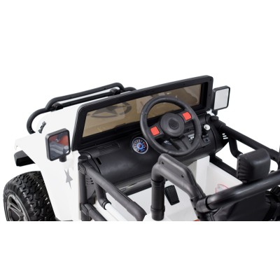 MEGA JEEP 4X4 Z REDUKTOREM NAPĘDU EXCLUSIVE, WOLNY START,MIĘKKIE KOŁA, 2x12V 10 Ah/WXE1688