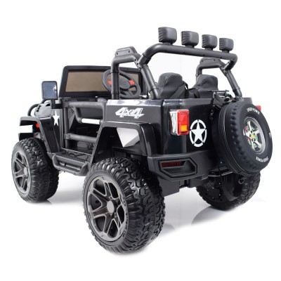 MEGA JEEP 4X4 Z REDUKTOREM NAPĘDU EXCLUSIVE, WOLNY START,MIĘKKIE KOŁA, 2x12V 10 Ah/WXE1688