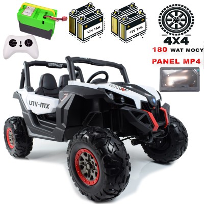 MEGA AUTO BUGGI 4X4 , PANEL  MP4, MIĘKKIE KOŁA EVA, MIĘKKIE SIEDZENIE FULL OPCJA 2X 12V/XMX603