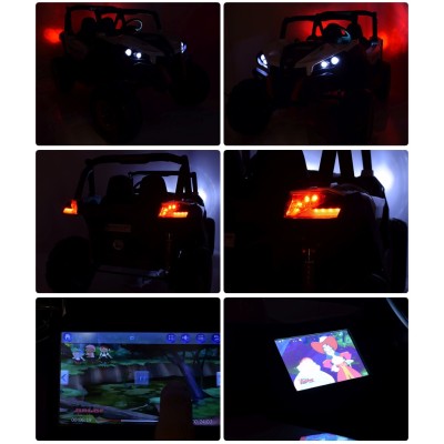 MEGA AUTO BUGGI 4X4 , PANEL  MP4, MIĘKKIE KOŁA EVA, MIĘKKIE SIEDZENIE FULL OPCJA 2X 12V/XMX603
