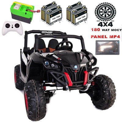 MEGA AUTO BUGGI 4X4 , PANEL  MP4, MIĘKKIE KOŁA EVA, MIĘKKIE SIEDZENIE FULL OPCJA 2X 12V/XMX603