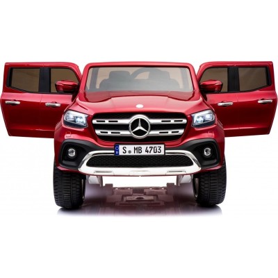 MERCEDES X LICENCJA, 4X4, 2x12V  PANEL MP4, 5 PUNKTOWE PASY, MIĘKKIE KOŁA EVA, MIĘKKIE SIEDZENIE, LAKIER POLEROWANY, FULL OPCJA/