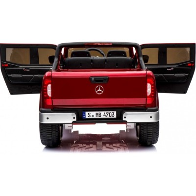 MERCEDES X LICENCJA, 4X4, 2x12V  PANEL MP4, 5 PUNKTOWE PASY, MIĘKKIE KOŁA EVA, MIĘKKIE SIEDZENIE, LAKIER POLEROWANY, FULL OPCJA/