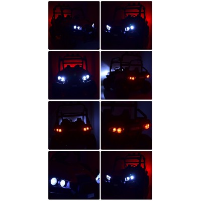 MEGA BUGGY UTV DLA 2 DZIECI, 4 SILNIKI, MIĘKKIE SIEDZENIE, MIĘKKIE KOŁA/7988-HIGH