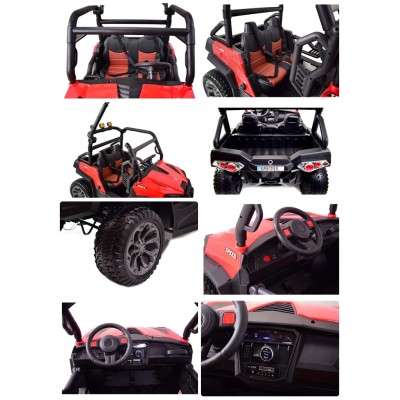 MEGA BUGGY UTV DLA 2 DZIECI, 4 SILNIKI, MIĘKKIE SIEDZENIE, MIĘKKIE KOŁA/7988-HIGH