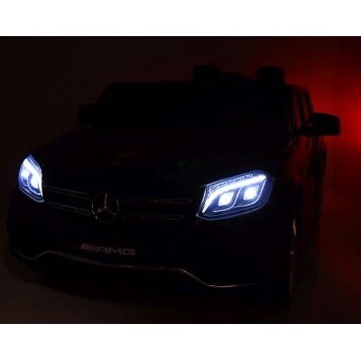 MERCEDES GLS 63,  4 SILNIKI, 2X12 V, MIĘKKIE KOŁA, MIĘKKIE SIEDZENIE DLA 2 DZIECI, LAKIER, KLIMATYZACJA/HL228