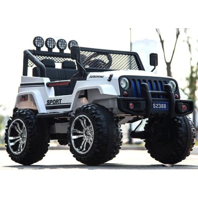 MEGA JEEP SUNSHINE, NAPĘD 4X4,  2X12V ,WOLNY START/ MIĘKKIE KOŁA, BLUETOOTH, RADIO EXCLUSIVE/2388