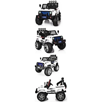 MEGA JEEP SUNSHINE, NAPĘD 4X4,  2X12V ,WOLNY START/ MIĘKKIE KOŁA, BLUETOOTH, RADIO EXCLUSIVE/2388