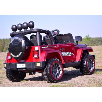 MEGA JEEP  FULLTIME, NAPĘD 4X4,  1X12V ,WOLNY START/ MIĘKKIE KOŁA, FUNKCJA BUJANIA EXCLUSIVE LAKIER/7588