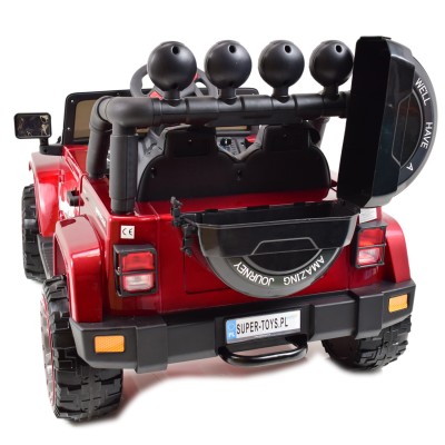 MEGA JEEP  FULLTIME, NAPĘD 4X4,  1X12V ,WOLNY START/ MIĘKKIE KOŁA, FUNKCJA BUJANIA EXCLUSIVE LAKIER/7588