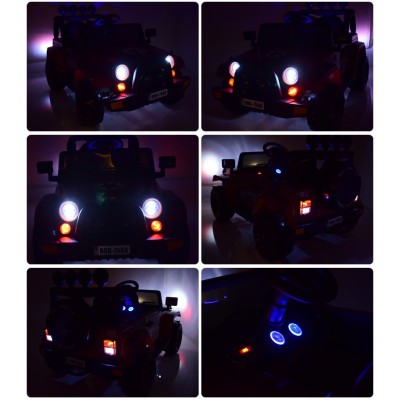 MEGA JEEP  FULLTIME, NAPĘD 4X4,  1X12V ,WOLNY START/ MIĘKKIE KOŁA, FUNKCJA BUJANIA EXCLUSIVE LAKIER/7588