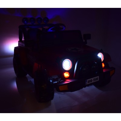 MEGA JEEP  FULLTIME, NAPĘD 4X4,  1X12V ,WOLNY START/ MIĘKKIE KOŁA, FUNKCJA BUJANIA EXCLUSIVE LAKIER/7588