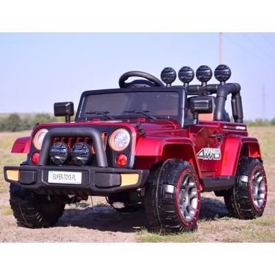MEGA JEEP  FULLTIME, NAPĘD 4X4,  1X12V ,WOLNY START/ MIĘKKIE KOŁA, FUNKCJA BUJANIA EXCLUSIVE LAKIER/7588