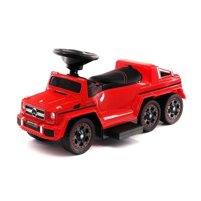 JEŹDZIK NA AKUMULATOR, PCHACZ, ODPYCHACZ MERCEDES G 63 AMG 6X6, MIĘKKIE KOŁA DASZEK , STEROWANIE RĄCZKĄ/1838 LONG