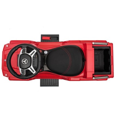 JEŹDZIK NA AKUMULATOR, PCHACZ, ODPYCHACZ MERCEDES G 63 AMG 6X6, MIĘKKIE KOŁA DASZEK , STEROWANIE RĄCZKĄ/1838 LONG