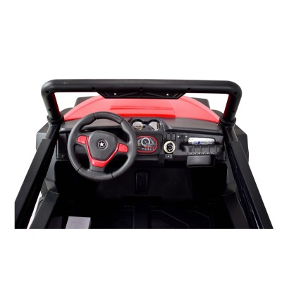MEGA AUTO  4X4 , FUNKCJA BUJANIA, AMORTYZATORY, MIĘKKIE KOŁA EVA, MIĘKKIE SIEDZENIE FULL OPCJA DLA 2 DZIECI /HM1188