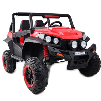 MEGA AUTO  4X4 , FUNKCJA BUJANIA, AMORTYZATORY, MIĘKKIE KOŁA EVA, MIĘKKIE SIEDZENIE FULL OPCJA DLA 2 DZIECI /HM1188