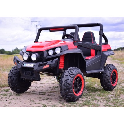MEGA AUTO  4X4 , FUNKCJA BUJANIA, AMORTYZATORY, MIĘKKIE KOŁA EVA, MIĘKKIE SIEDZENIE FULL OPCJA DLA 2 DZIECI /HM1188