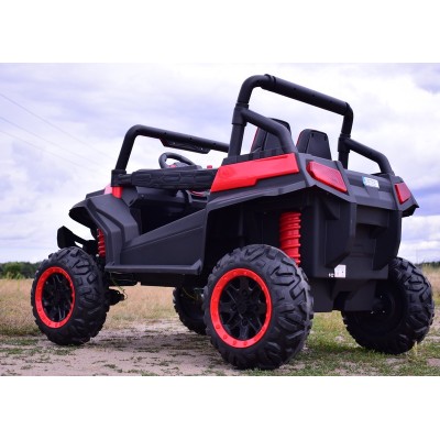 MEGA AUTO  4X4 , FUNKCJA BUJANIA, AMORTYZATORY, MIĘKKIE KOŁA EVA, MIĘKKIE SIEDZENIE FULL OPCJA DLA 2 DZIECI /HM1188