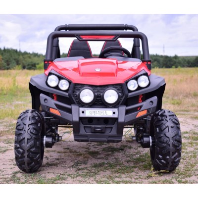 MEGA AUTO  4X4 , FUNKCJA BUJANIA, AMORTYZATORY, MIĘKKIE KOŁA EVA, MIĘKKIE SIEDZENIE FULL OPCJA DLA 2 DZIECI /HM1188