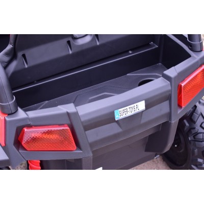 MEGA AUTO  4X4 , FUNKCJA BUJANIA, AMORTYZATORY, MIĘKKIE KOŁA EVA, MIĘKKIE SIEDZENIE FULL OPCJA DLA 2 DZIECI /HM1188
