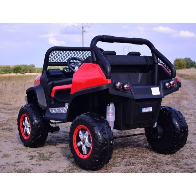 MERCEDES BENZ UNIMOG 4X4,12V14AH, AMORTYZATORY, MIĘKKIE KOŁA, MP4, SUPER OPCJA/UNIMOG