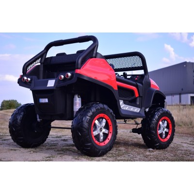 MERCEDES BENZ UNIMOG 4X4,12V14AH, AMORTYZATORY, MIĘKKIE KOŁA, MP4, SUPER OPCJA/UNIMOG