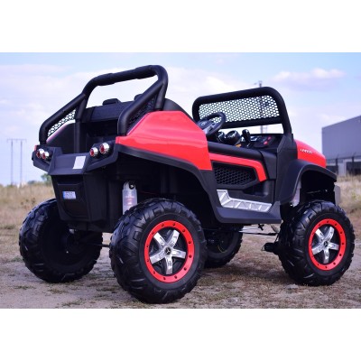 MERCEDES BENZ UNIMOG 4X4,12V14AH, AMORTYZATORY, MIĘKKIE KOŁA, MP4, SUPER OPCJA/UNIMOG