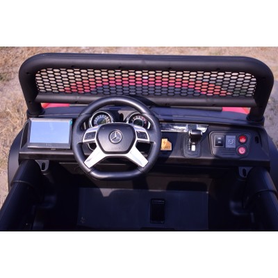 MERCEDES BENZ UNIMOG 4X4,12V14AH, AMORTYZATORY, MIĘKKIE KOŁA, MP4, SUPER OPCJA/UNIMOG
