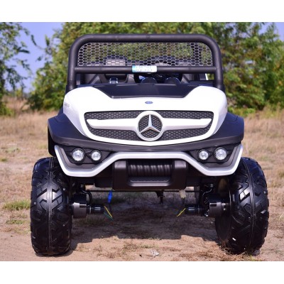 MERCEDES BENZ UNIMOG 4X4,12V14AH, AMORTYZATORY, MIĘKKIE KOŁA,MIĘKKIE SIEDZENIE SUPER OPCJA/UNIMOG