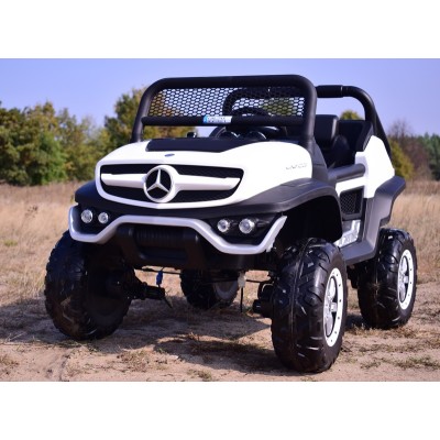 MERCEDES BENZ UNIMOG 4X4,12V14AH, AMORTYZATORY, MIĘKKIE KOŁA,MIĘKKIE SIEDZENIE SUPER OPCJA/UNIMOG
