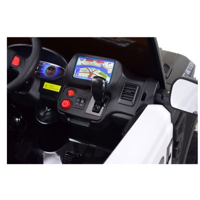 JEEP POLICJA 4X4, 2x12V Z  AMORTYZATORAMI, PILOT,  REDUKTOR/ XMX-601