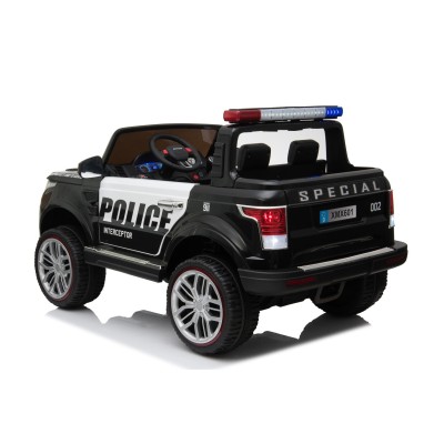 JEEP POLICJA 4X4, 2x12V Z  AMORTYZATORAMI, PILOT,  REDUKTOR/ XMX-601