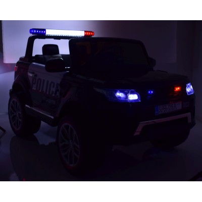 JEEP POLICJA 4X4, 2x12V Z  AMORTYZATORAMI, PILOT,  REDUKTOR/ XMX-601
