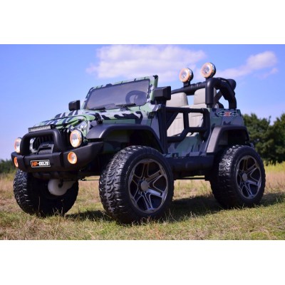MEGA JEEP PERFECT 002B EXCLUSIVE 4x4, WOLNY START/ MIĘKKIE KOŁA,/HP-002B