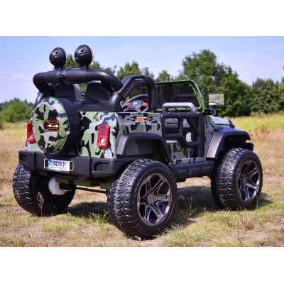 MEGA JEEP PERFECT 002B EXCLUSIVE 4x4, WOLNY START/ MIĘKKIE KOŁA,/HP-002B