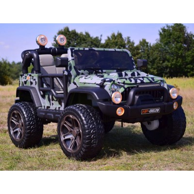 MEGA JEEP PERFECT 002B EXCLUSIVE 4x4, WOLNY START/ MIĘKKIE KOŁA,/HP-002B