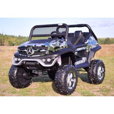 MERCEDES BENZ UNIMOG 4X4,12V14AH, AMORTYZATORY, MIĘKKIE KOŁA,MIĘKKIE SIEDZENIE SUPER OPCJA/UNIMOG