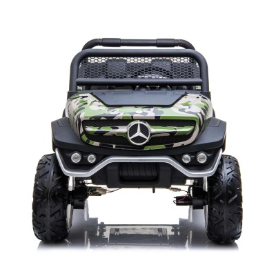 MERCEDES BENZ UNIMOG 4X4,12V14AH, AMORTYZATORY, MIĘKKIE KOŁA,MIĘKKIE SIEDZENIE SUPER OPCJA/UNIMOG