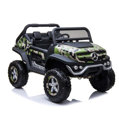 MERCEDES BENZ UNIMOG 4X4,12V14AH, AMORTYZATORY, MIĘKKIE KOŁA,MIĘKKIE SIEDZENIE SUPER OPCJA/UNIMOG